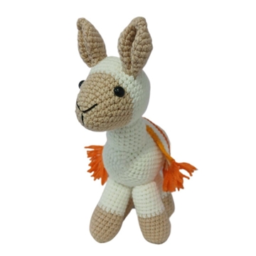 Peluche llama hecha a mano a ganchillo (amigurumi). - Imagen 1