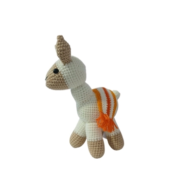 Peluche llama hecha a mano a ganchillo (amigurumi). - Imagen 2