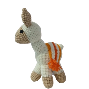 Peluche llama hecha a mano a ganchillo (amigurumi). - Imagen 2