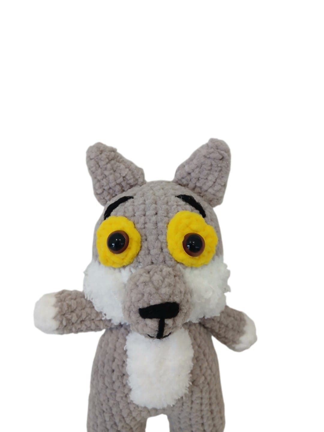 Peluche lobo hecha a mano a ganchillo (amigurumi). - Imagen 4