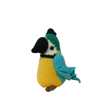 Peluche loro hecho a mano a ganchillo (amigurumi). - Imagen 1