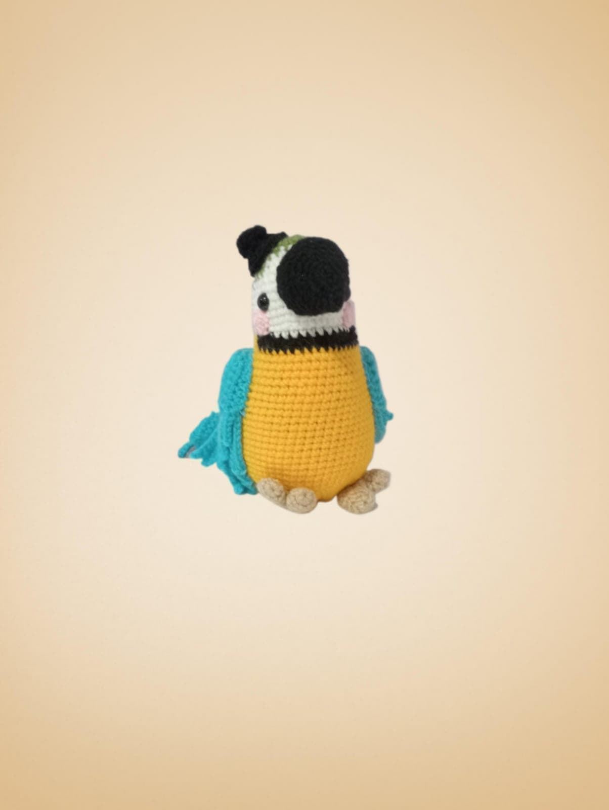 Peluche loro hecho a mano a ganchillo (amigurumi). - Imagen 2