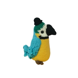 Peluche loro hecho a mano a ganchillo (amigurumi). - Imagen 2