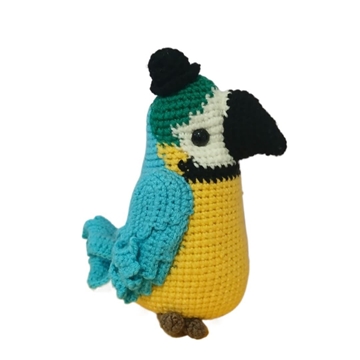 Peluche loro hecho a mano a ganchillo (amigurumi). - Imagen 2