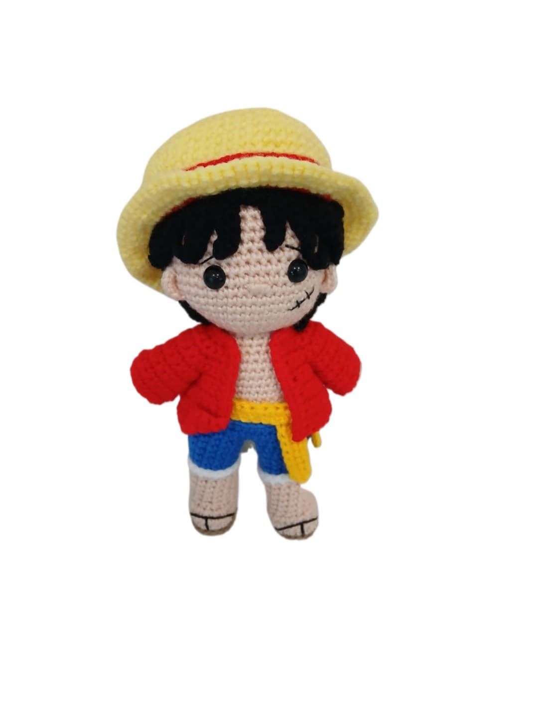 Peluche luffy one piece hecho a mano a ganchillo (amigurumi). - Imagen 1