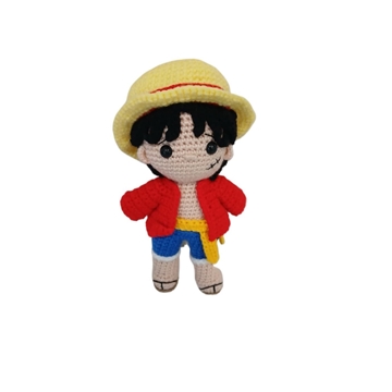 Peluche luffy one piece hecho a mano a ganchillo (amigurumi). - Imagen 1