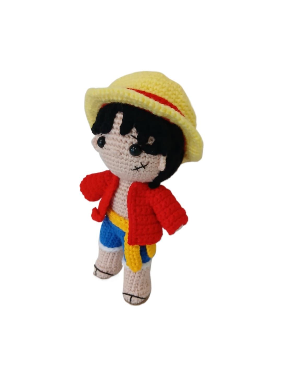 Peluche luffy one piece hecho a mano a ganchillo (amigurumi). - Imagen 2