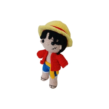 Peluche luffy one piece hecho a mano a ganchillo (amigurumi). - Imagen 2