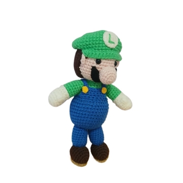 Peluche luiggi mario bross hecho a mano a ganchillo (amigurumi). - Imagen 2