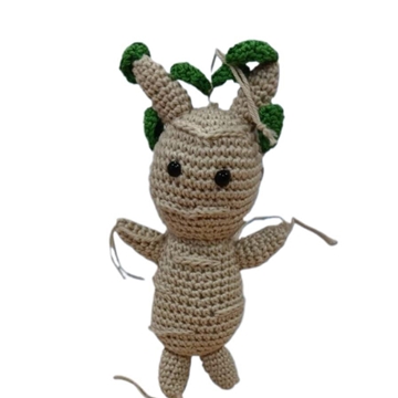 Peluche mandrágora hecha a mano a ganchillo (amigurumi). - Imagen 1