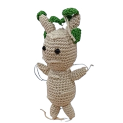 Peluche mandrágora hecha a mano a ganchillo (amigurumi). - Imagen 2