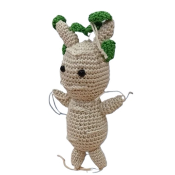 Peluche mandrágora hecha a mano a ganchillo (amigurumi). - Imagen 2