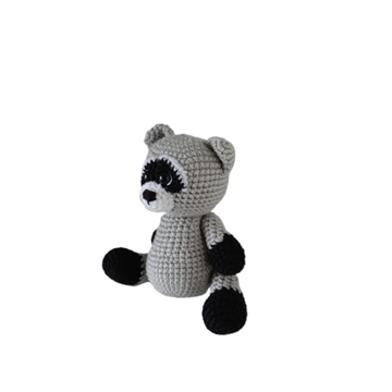 Peluche mapache hecho a mano a ganchillo (amigurumi). - Imagen 2