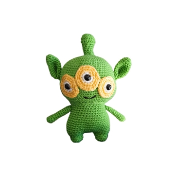 Peluche marciano hecho a mano a ganchillo (amigurumi) - Imagen 1