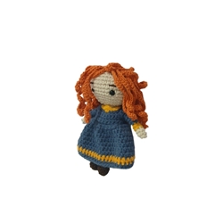 Peluche Mérida princesa disney hecha a mano a ganchillo (amigurumi). - Imagen 2