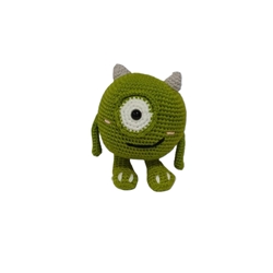 Peluche mike wazowski hecho a mano a ganchillo (amigurumi). - Imagen 1