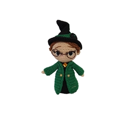 Peluche minerva harry potter hecha a mano a ganchillo (amigurumi). - Imagen 1