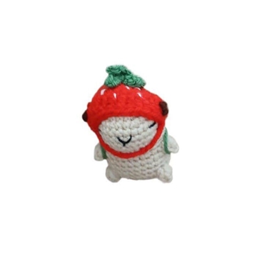 Peluche mini capibara fresa hecho a mano a ganchillo (amigurumi). - Imagen 1