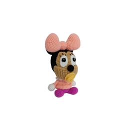 Peluche minnie mouse con chupete hecho a mano a ganchillo (amigurumi). - Imagen 2