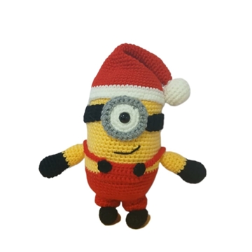 Peluche minnion gru mi villano favorito navideño navidad hecho a mano a ganchillo (amigurumi). - Imagen 1