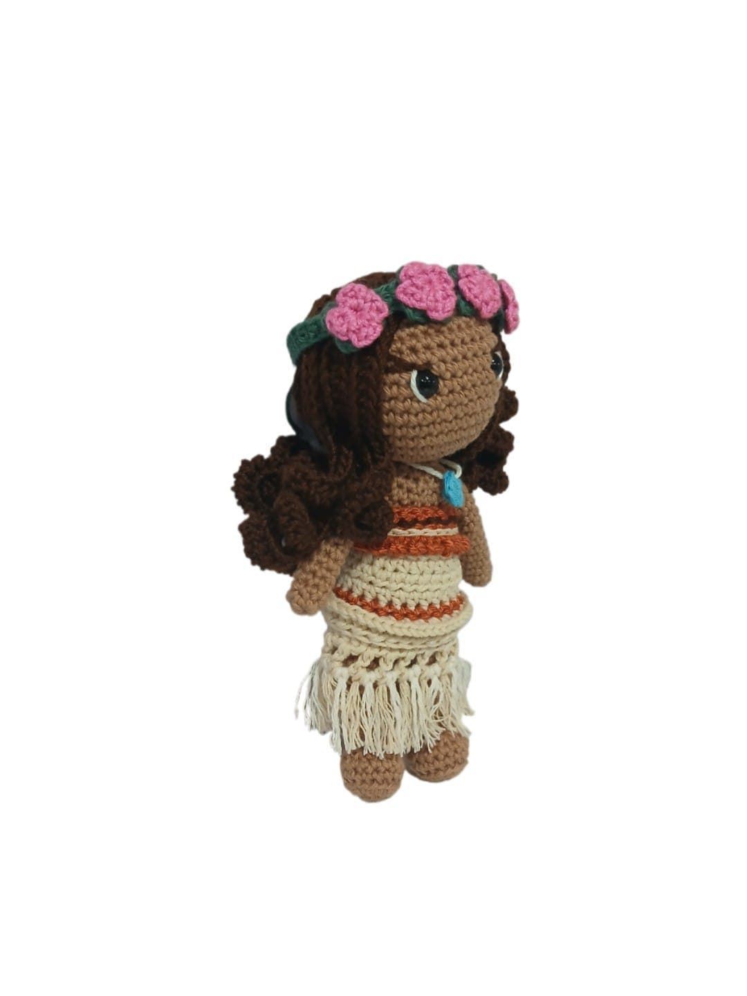 Peluche Moana princesa disney hecha a mano a ganchillo (amigurumi). - Imagen 2