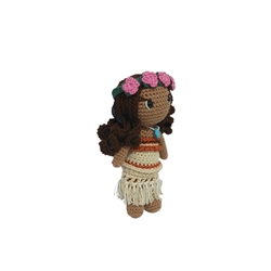 Peluche Moana princesa disney hecha a mano a ganchillo (amigurumi). - Imagen 2