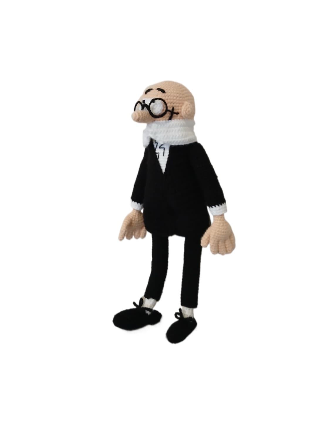 Peluche mortadelo hecho a mano a ganchillo (amigurumi). - Imagen 2