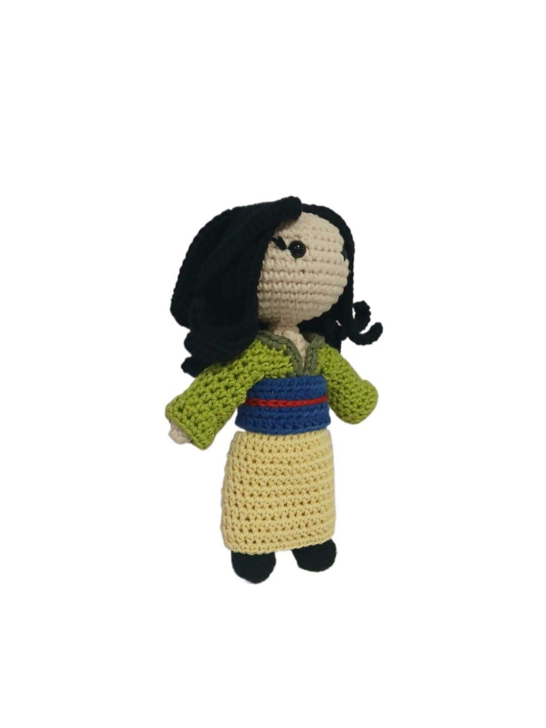 Peluche Mulan princesa disney hecha a mano a ganchillo (amigurumi). - Imagen 3