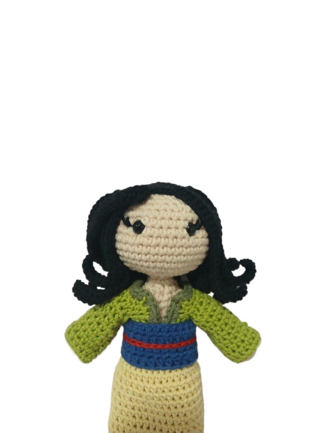 Peluche Mulan princesa disney hecha a mano a ganchillo (amigurumi). - Imagen 4