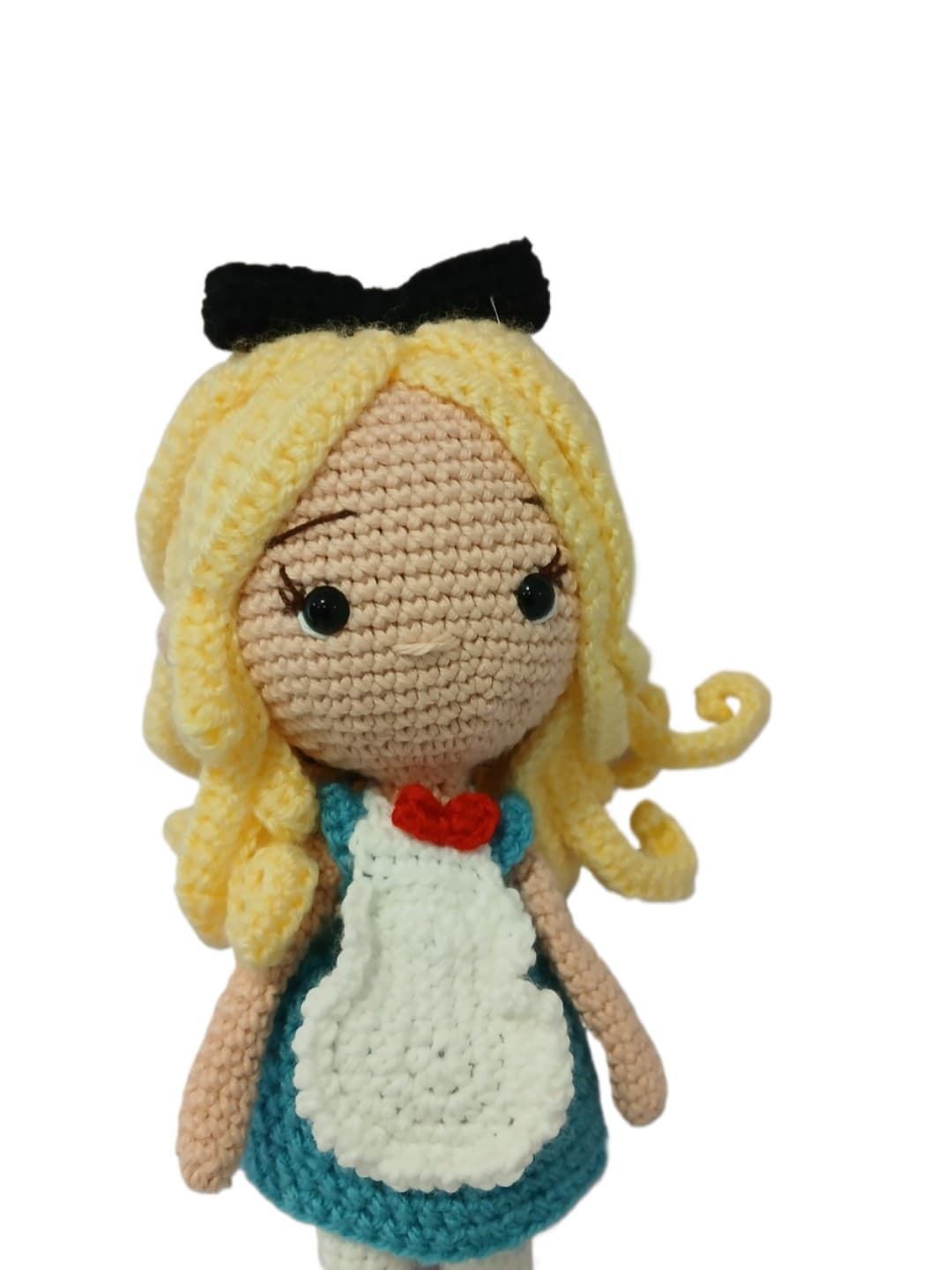 Peluche muñeca Alicia en el País de la maravillas princesa disney hecha a mano a ganchillo (amigurumi). - Imagen 2
