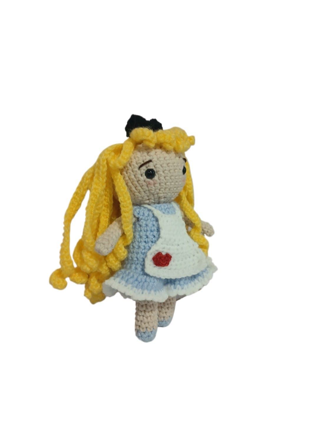 Peluche muñeca Alicia en el País de la maravillas princesa disney hecha a mano a ganchillo (amigurumi). - Imagen 2