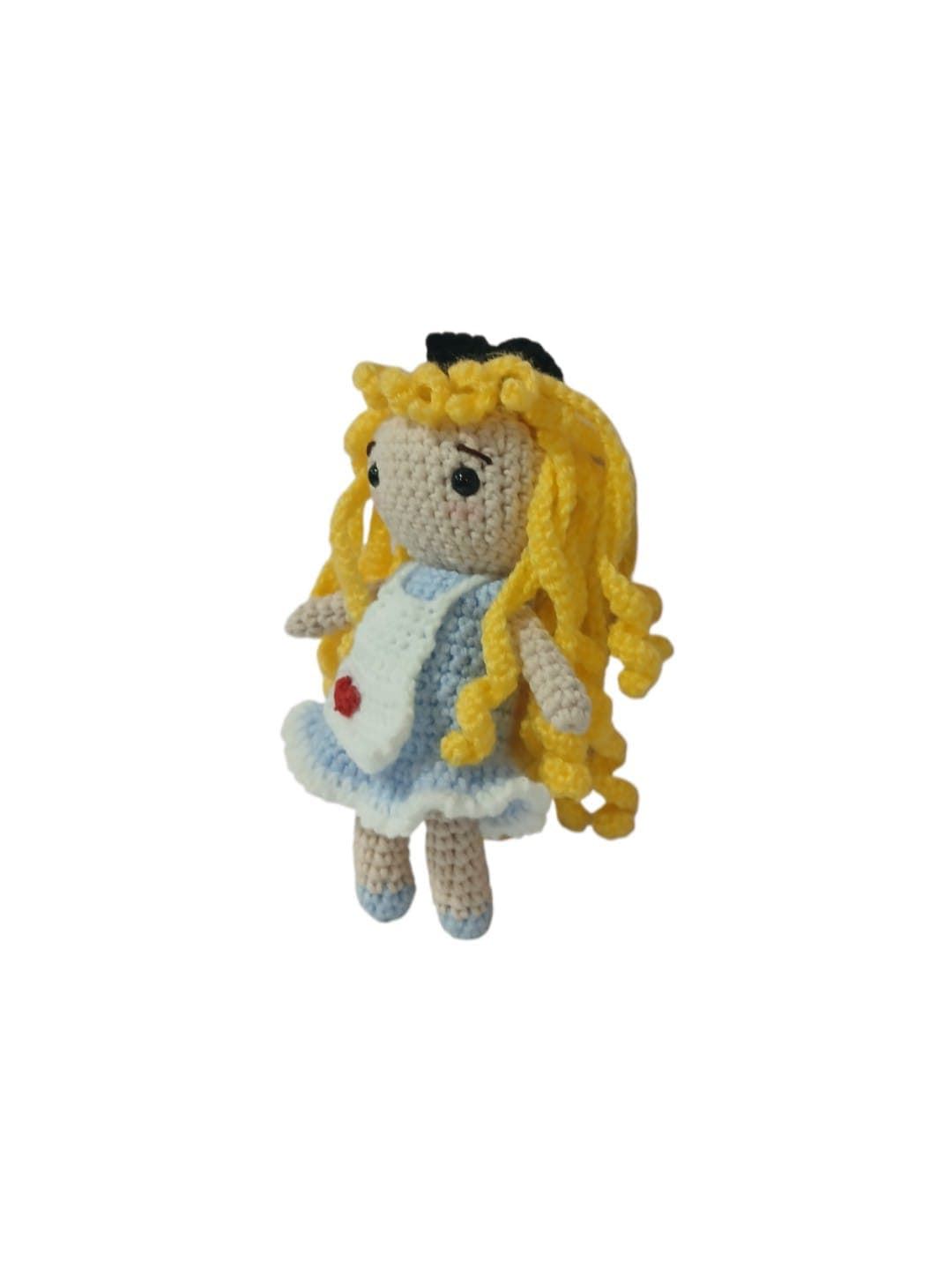 Peluche muñeca Alicia en el País de la maravillas princesa disney hecha a mano a ganchillo (amigurumi). - Imagen 3