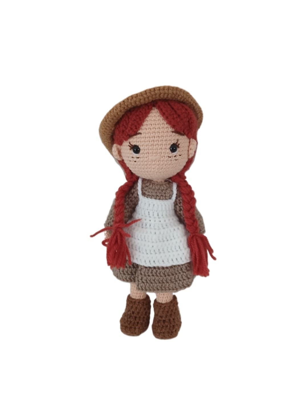 Peluche muñeca ana de las tejas verdes princesa disney hecha a mano a ganchillo (amigurumi). - Imagen 1