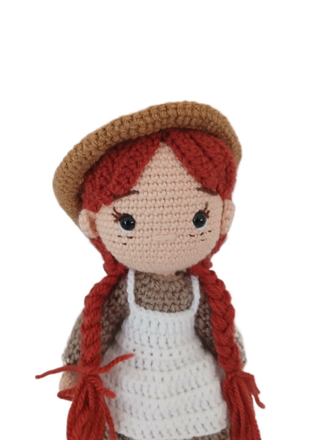 Peluche muñeca ana de las tejas verdes princesa disney hecha a mano a ganchillo (amigurumi). - Imagen 4