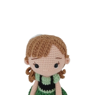 Peluche muñeca Ana frozen princesa disney hecha a mano a ganchillo (amigurumi). - Imagen 1