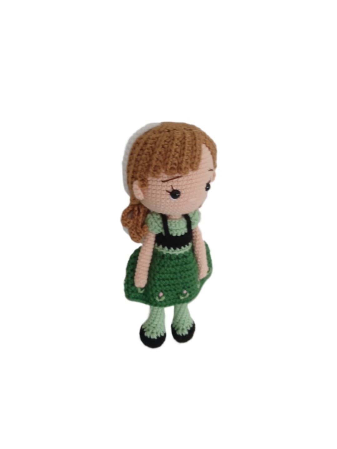 Peluche muñeca Ana frozen princesa disney hecha a mano a ganchillo (amigurumi). - Imagen 3