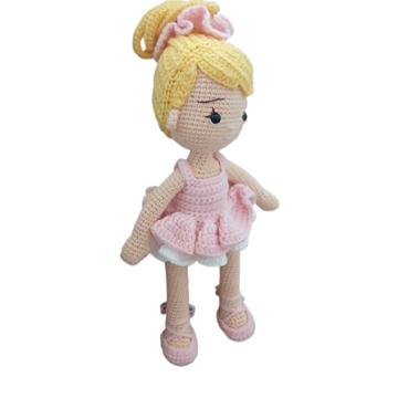 Peluche muñeca bailarina hecha a mano a ganchillo (amigurumi). - Imagen 2
