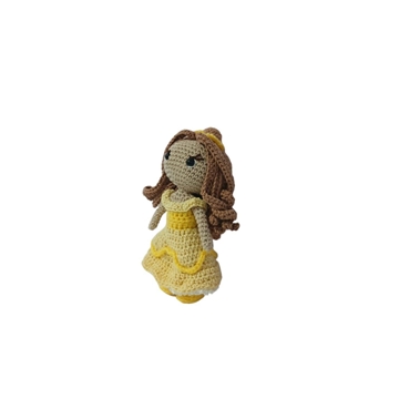 Peluche muñeca Bella princesa disney hecha a mano a ganchillo (amigurumi). - Imagen 2