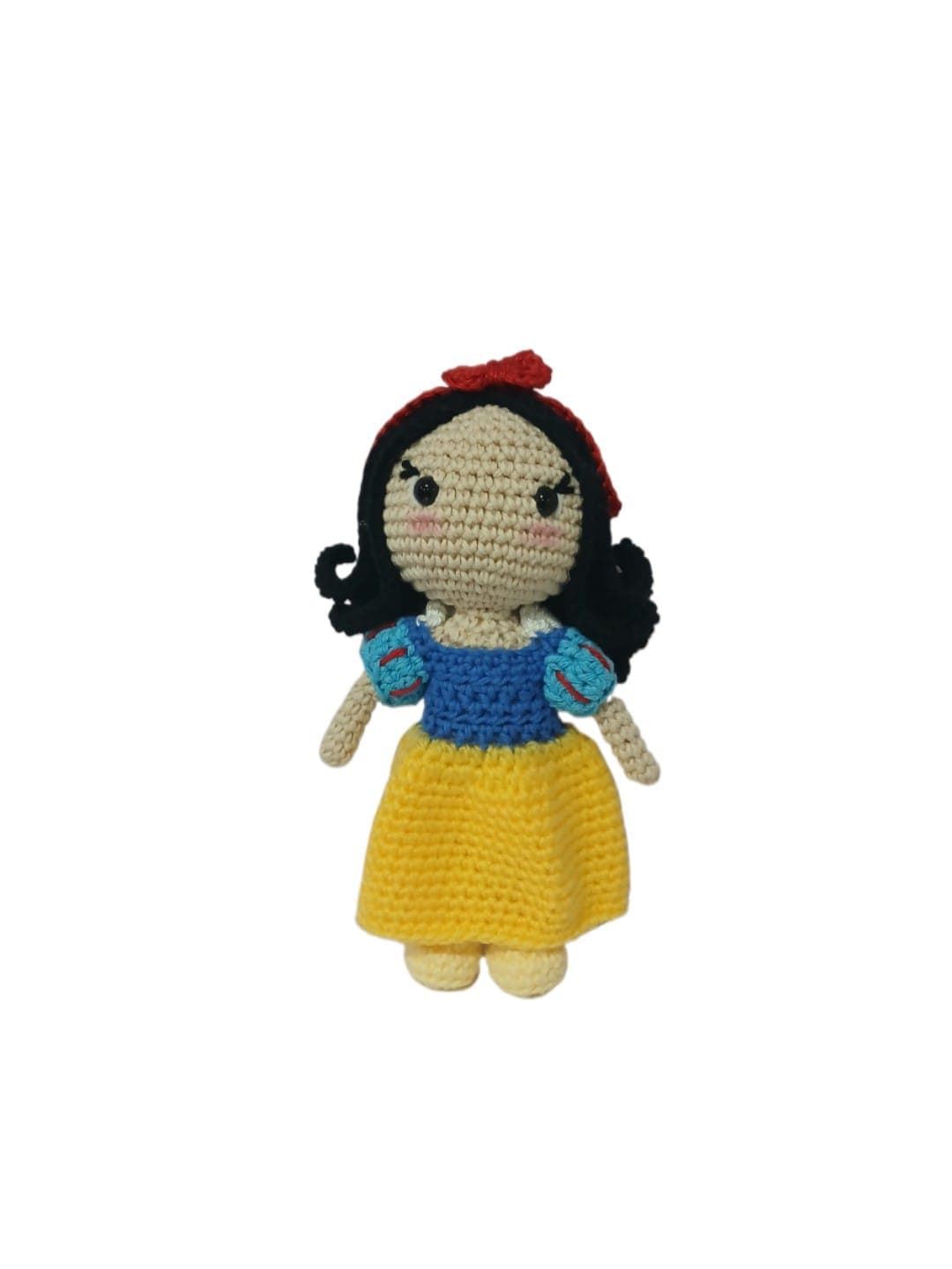 Peluche muñeca Blancanieves princesa Disney hecha a mano a ganchillo (amigurumi). - Imagen 1