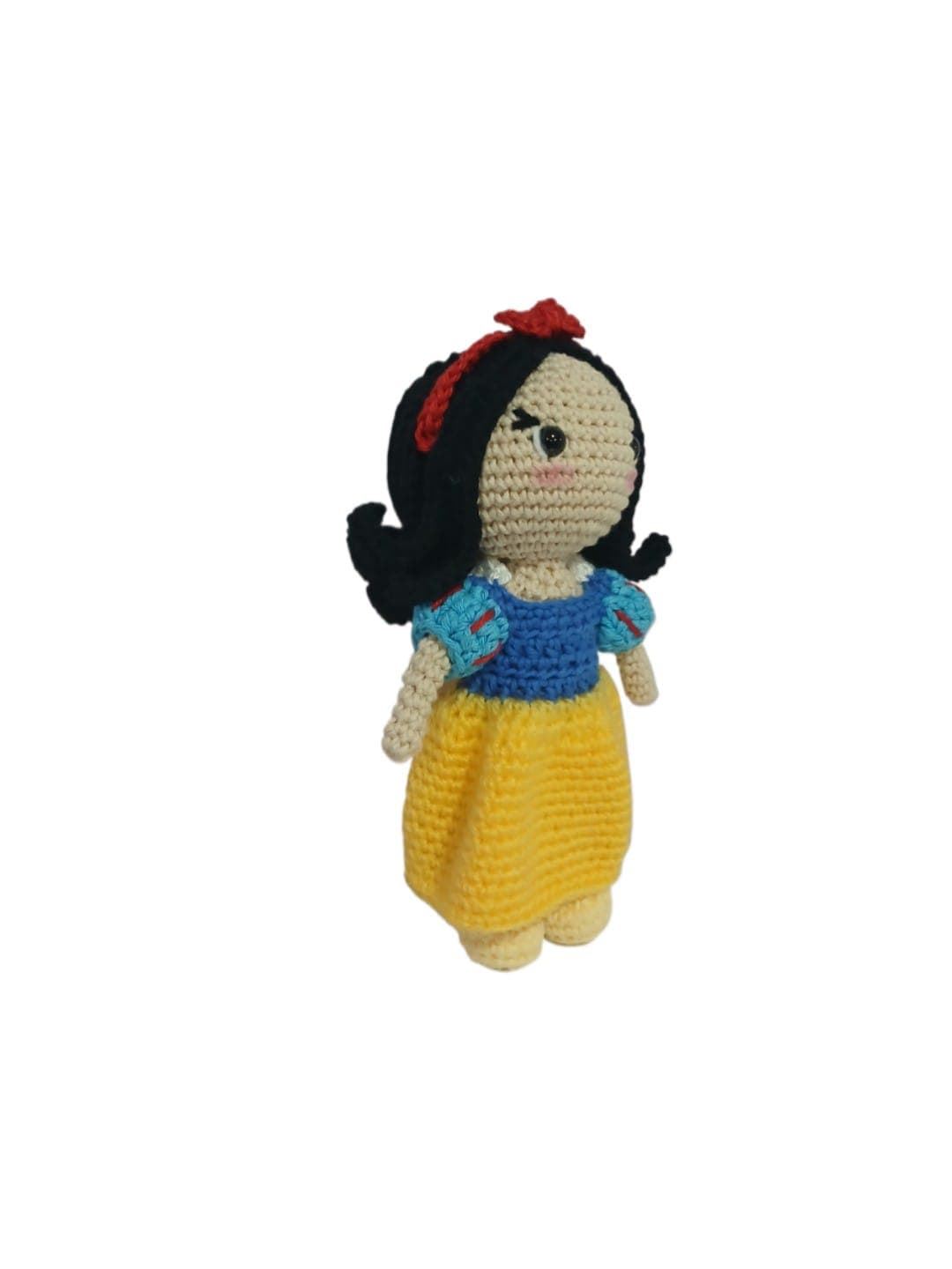 Peluche muñeca Blancanieves princesa Disney hecha a mano a ganchillo (amigurumi). - Imagen 2