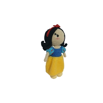 Peluche muñeca Blancanieves princesa Disney hecha a mano a ganchillo (amigurumi). - Imagen 2