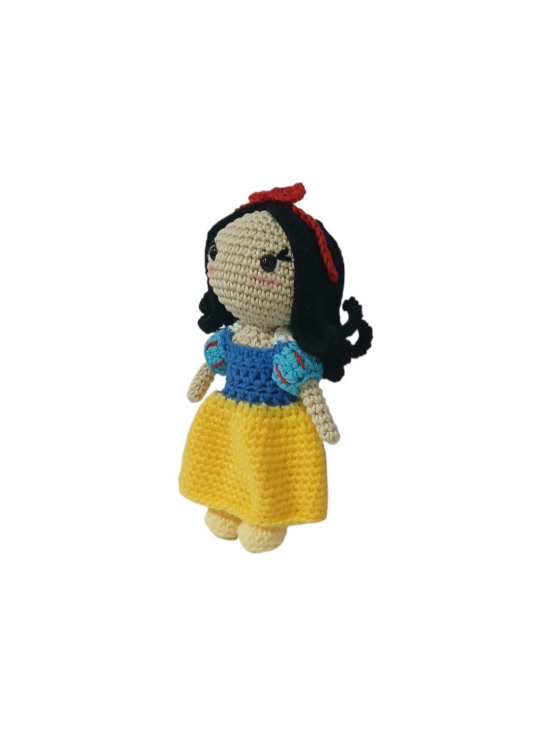 Peluche muñeca Blancanieves princesa Disney hecha a mano a ganchillo (amigurumi). - Imagen 3