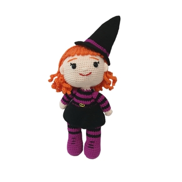 Peluche muñeca bruja hecho a mano a ganchillo (amigurumi). - Imagen 1