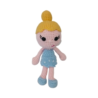 Peluche muñeca campanilla hecha a mano a ganchillo (amigurumi). - Imagen 1