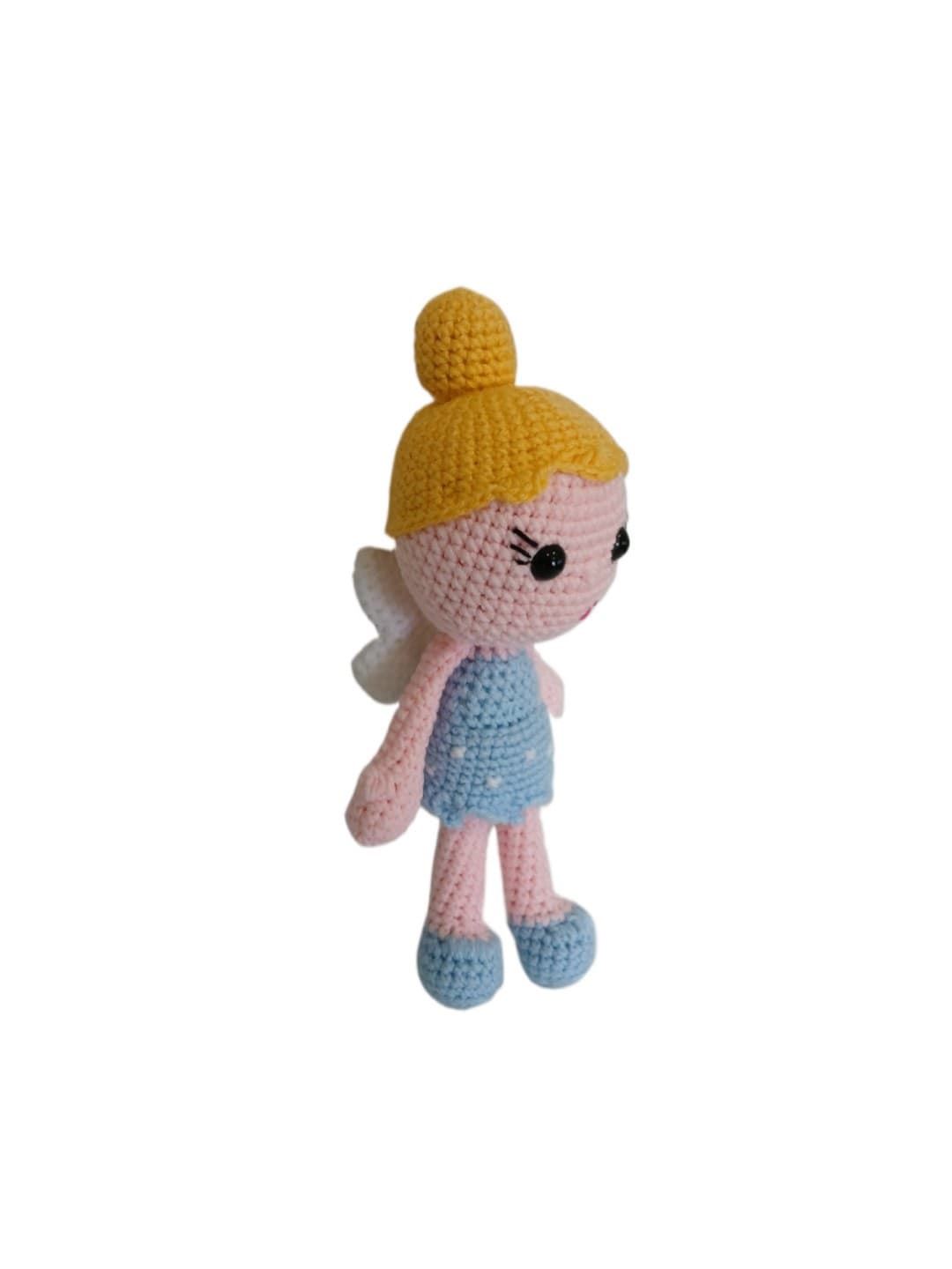 Peluche muñeca campanilla hecha a mano a ganchillo (amigurumi). - Imagen 3