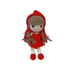 Peluche muñeca caperucita roja hecha a mano a ganchillo (amigurumi). - Imagen 1
