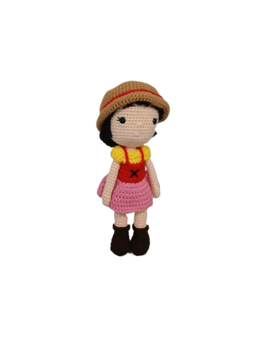 Peluche muñeca heidi hecha a mano a ganchillo (amigurumi). - Imagen 3
