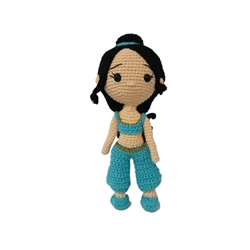 Peluche muñeca jasmine princesa disney hecha a mano a ganchillo (amigurumi). - Imagen 1