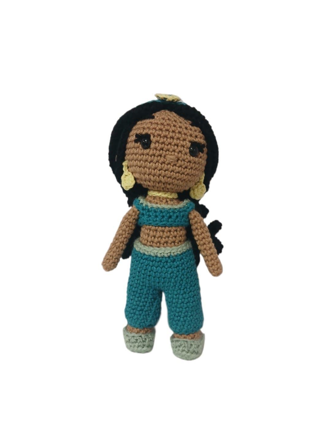 Peluche muñeca jasmine princesa disney hecha a mano a ganchillo (amigurumi). - Imagen 1