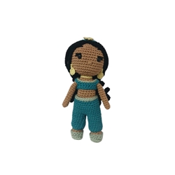 Peluche muñeca jasmine princesa disney hecha a mano a ganchillo (amigurumi). - Imagen 1